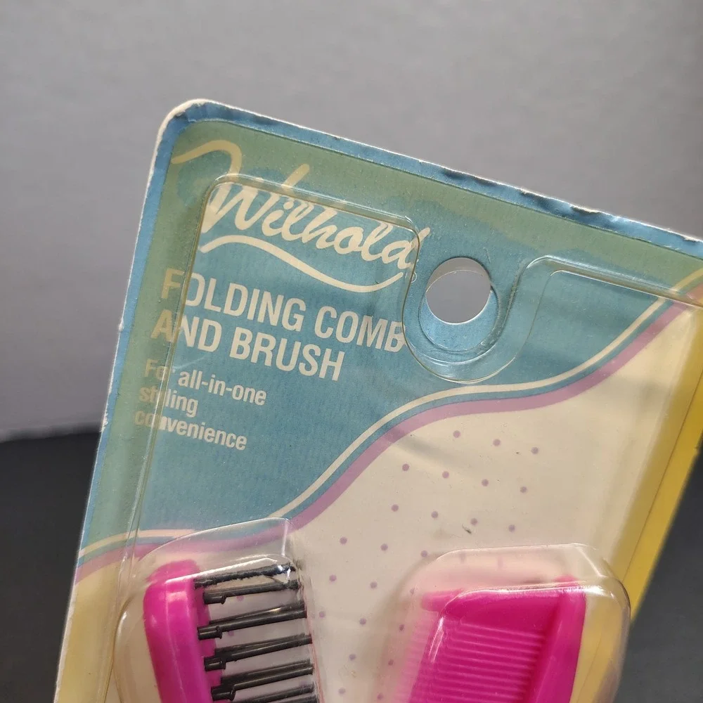 Vintage wilhold folding comb and brush